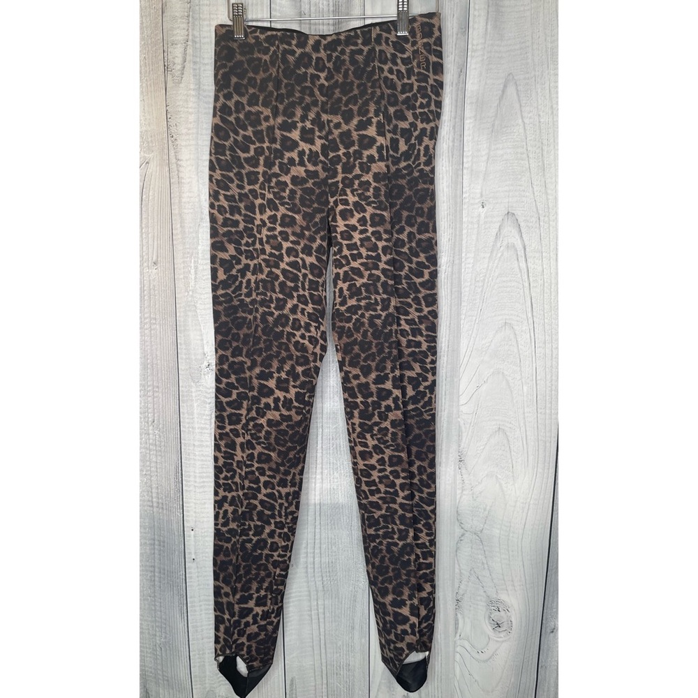 Bogner Leopard Print Snowpants Snow Ski Pants Stirrups Snowboard Outdoor Sz 6